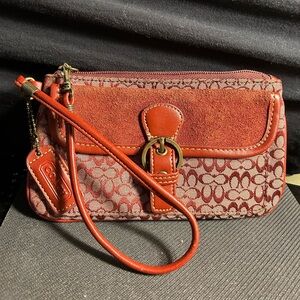 Red Coach wristlet